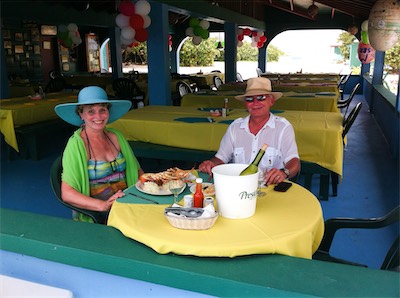 Mother's Day in Anegada.Big Bamboo Beach Bar & Restaurant, Jack Bay Point.