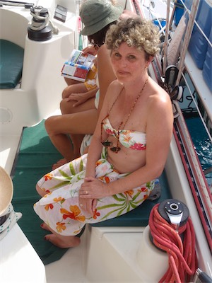 On board the sailing catamaran ‘Aristocat’
