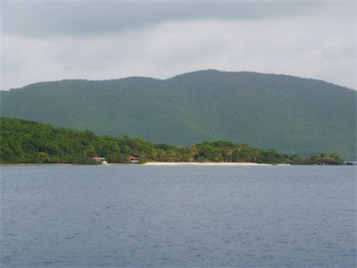 Little Thatch Island, BVI and USVI St John in the background