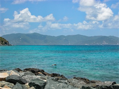 View from Peter Island to Tortola, BVI