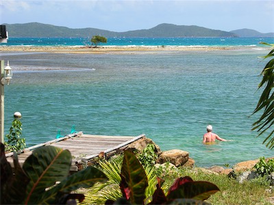 Halls Haven, Manatee Point, Sea Cow Bay and Peter Island in the distance