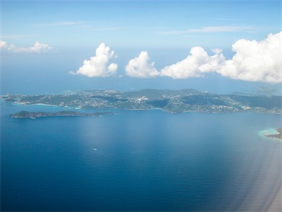 Thatch Cay and the north coast of St Thomas (US Virgin Islands)