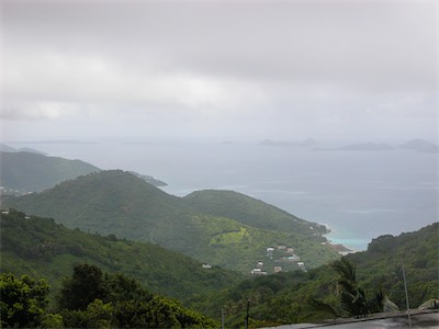 Mount Sage, the highest point in the BVI, is shrouded in dense mist
