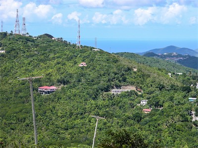 Mount Sage and, in the distance, the white strip; Anegada, the 'drowned' land