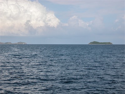 Salt Island on the left and Dead Chest National Park, British Virgin Islands