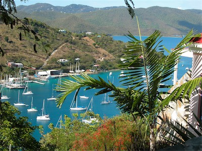 Soper’s Hole, West End, and St. John (USVI) in the distance