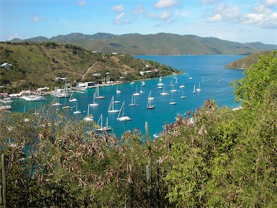 Soper’s Hole, West End, and St. John (USVI) in the distance
