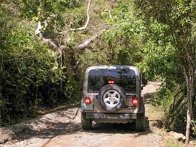 The road to Smuggler's Cove is a bit of an adventure in itself.