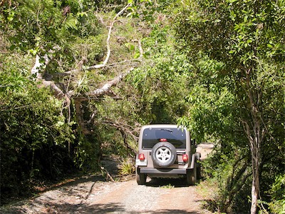 The road to Smuggler's Cove is a bit of an adventure in itself.