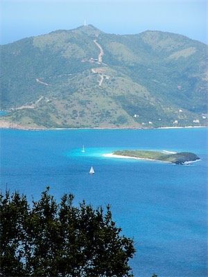 Jost van Dyke and Sandy Cay from Mount Sage