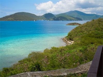 Annaberg Sugar Mill Ruins, St. Jhon, USVI and Tortola BVI in the background