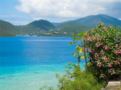 Annaberg Sugar Mill Ruins, St. Jhon, USVI and Tortola BVI in the background